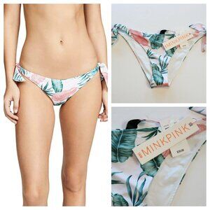 Minkpink Tropic Floral Side Tie Swim Bikini Bottom Medium NWT